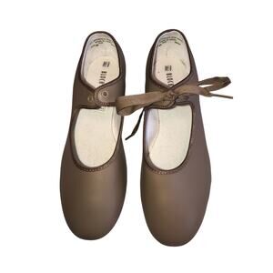 Bloch Ladies Tap Shoes Size 8.5W Maryjane Tan Technotap Flaw
